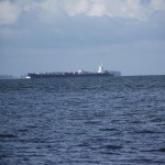 Skyway Trail - Tanker moving through shipping lanes